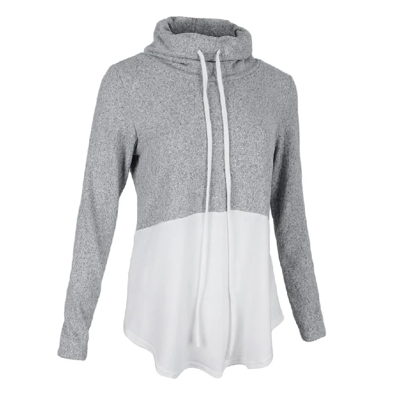 Women's Cowl Neck Hoodies Tops Long Sleeve Color Block Sweatshirt White XXL Hoodie with Typography Text Message Women's Cowl Neck Hoodies Tops Long Sleeve Color Block Sweatshirt White XXL Hoodie with Typography Text Message