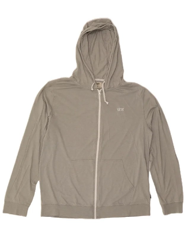 VANS Womens Zip Hoodie Sweater UK 18 XL Grey Cotton Anti-Pilling Anti-Shrink Durable VANS Womens Zip Hoodie Sweater UK 18 XL Grey Cotton Anti-Pilling Anti-Shrink Durable