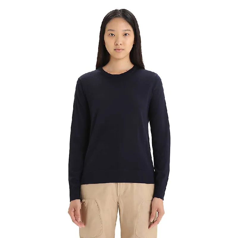 Icebreaker Women's Wilcox LS Sweater Rayon Fabric Velvet Fabric Corduroy Fabric