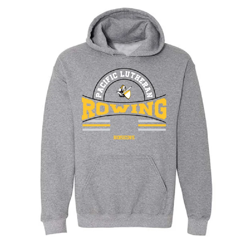 PLU - NCAA Women's Rowing : Sarah Hoskins - Classic Fashion Shersey Hooded Sweatshirt Hoodie with Emblem Brand Identity PLU - NCAA Women's Rowing : Sarah Hoskins - Classic Fashion Shersey Hooded Sweatshirt Hoodie with Emblem Brand Identity
