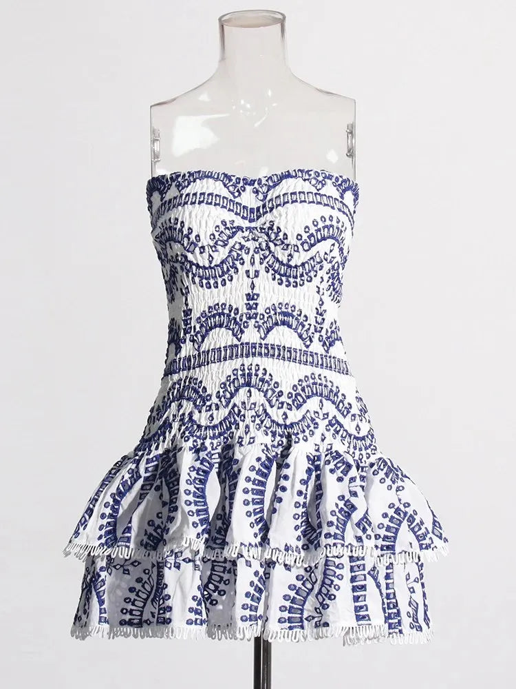 Wjczt Hit Color Dresses For Women Strapless Sleeveless High Waist Slimming Sexy Mini Folds Dress Female Fashion Clothing Tunics Practical durable Wjczt Hit Color Dresses For Women Strapless Sleeveless High Waist Slimming Sexy Mini Folds Dress Female Fashion Clothing Tunics Practical durable