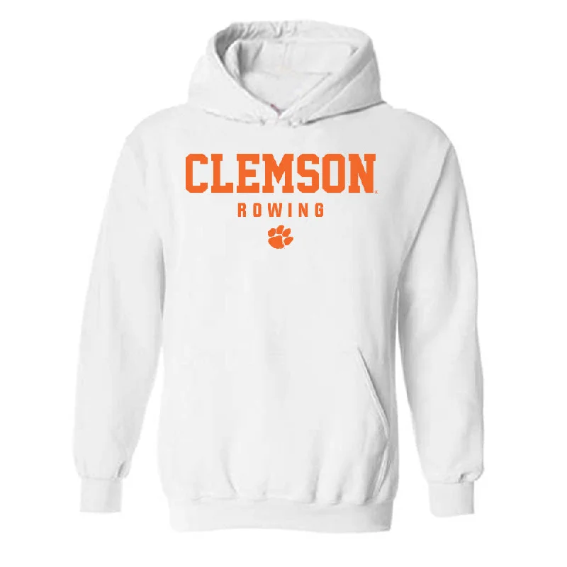 Clemson - NCAA Women's Rowing : Lira Bonitatibus - Classic Shersey Hooded Sweatshirt Hoodie with Neon Bright Vibrant Clemson - NCAA Women's Rowing : Lira Bonitatibus - Classic Shersey Hooded Sweatshirt Hoodie with Neon Bright Vibrant