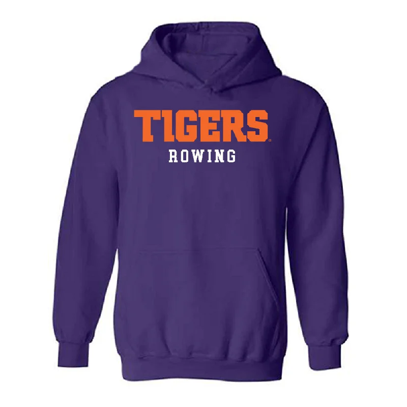 Clemson - NCAA Women's Rowing : Skyler Riggio - Classic Shersey Hooded Sweatshirt Hoodie with Ribbed Neckline Snug Warm Clemson - NCAA Women's Rowing : Skyler Riggio - Classic Shersey Hooded Sweatshirt Hoodie with Ribbed Neckline Snug Warm