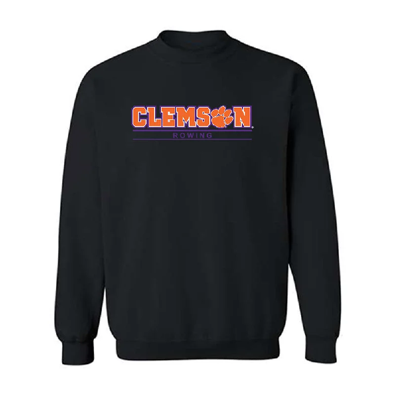 Clemson - NCAA Women's Rowing : Skyler Riggio - Classic Shersey Crewneck Sweatshirt Hoodie with High Neck Warm Protective Clemson - NCAA Women's Rowing : Skyler Riggio - Classic Shersey Crewneck Sweatshirt Hoodie with High Neck Warm Protective