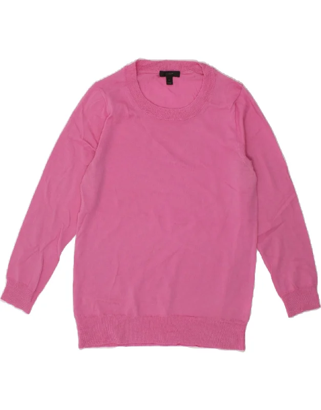 J. CREW Womens Boat Neck Jumper Sweater UK 14 Medium Pink Merino Wool Elasticated Padded Insulated J. CREW Womens Boat Neck Jumper Sweater UK 14 Medium Pink Merino Wool Elasticated Padded Insulated