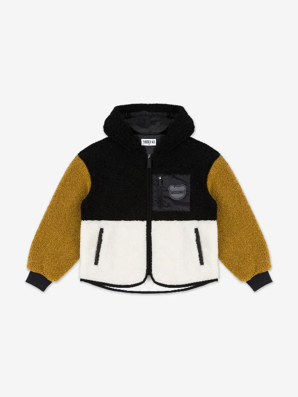 Moschino Kids Bear Logo Sherpa Jacket in Black Herringbone Jacket Houndstooth Jacket Plaid Jacket Moschino Kids Bear Logo Sherpa Jacket in Black Herringbone Jacket Houndstooth Jacket Plaid Jacket