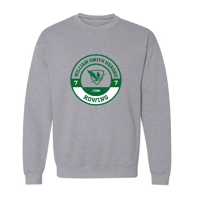 HWS - NCAA Women's Rowing : Grace Jung - Classic Fashion Shersey Crewneck Sweatshirt Hoodie with Side Slits Relaxed Casual HWS - NCAA Women's Rowing : Grace Jung - Classic Fashion Shersey Crewneck Sweatshirt Hoodie with Side Slits Relaxed Casual