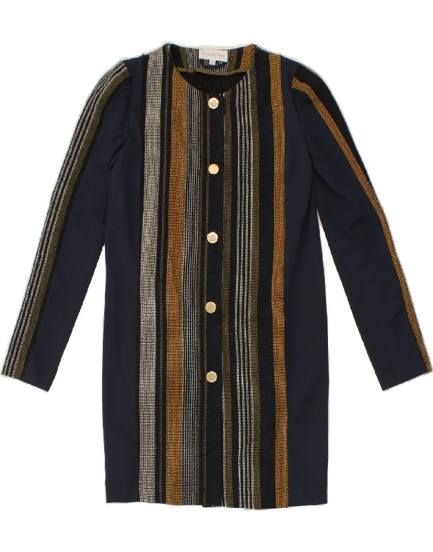 PATRIZIA PEPE Womens 5 Button Blazer Jacket IT 38 XS Navy Blue Striped Mesh Jacket Canvas Jacket Denim Jacket PATRIZIA PEPE Womens 5 Button Blazer Jacket IT 38 XS Navy Blue Striped Mesh Jacket Canvas Jacket Denim Jacket