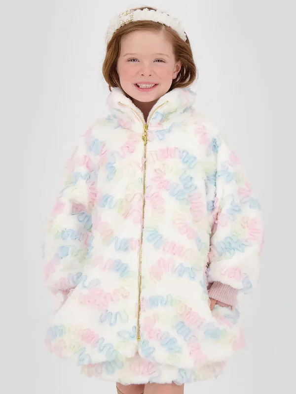 Angels Face Girls Oscars Pastel Fur Jacket in White Wool Jacket Cashmere Jacket Tweed Jacket Angels Face Girls Oscars Pastel Fur Jacket in White Wool Jacket Cashmere Jacket Tweed Jacket