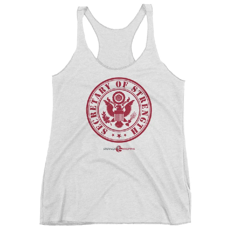 SECRETARY OF STRENGTH Women's Racerback Tank vibrant tank top