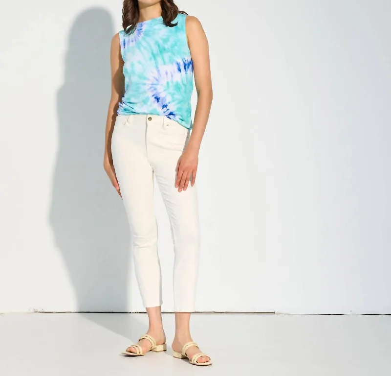 Everyday Tank In Blue Turquoise beige tank top