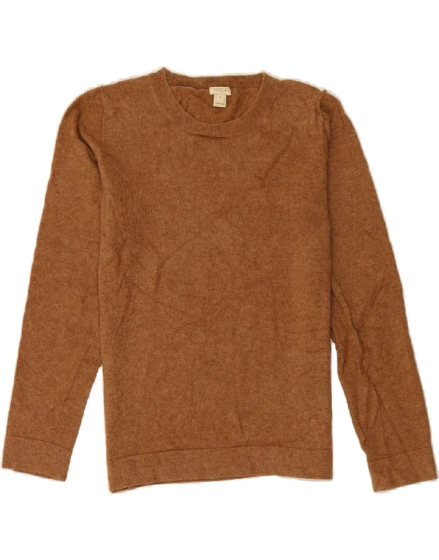 J. CREW Womens Crew Neck Jumper Sweater UK 12 Medium Brown Cotton Hooded Caped Shawl Collar J. CREW Womens Crew Neck Jumper Sweater UK 12 Medium Brown Cotton Hooded Caped Shawl Collar