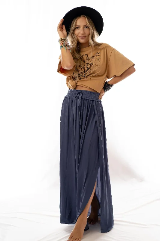 Stasia Maxi Skirt - Blue tulle skirt dreamy