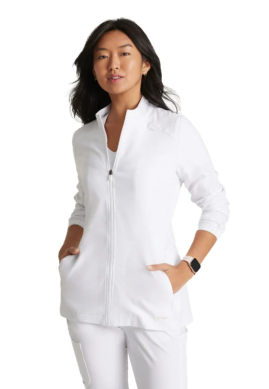Women's Three-Pocket Virtue Scrub Jacket Rayon Fabric Velvet Fabric Corduroy Fabric