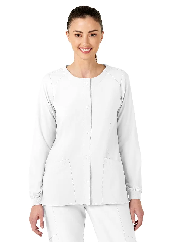 Women's Two-Pocket Crew Neck Scrub Jacket Rayon Jacket Velvet Jacket Corduroy Jacket Women's Two-Pocket Crew Neck Scrub Jacket Rayon Jacket Velvet Jacket Corduroy Jacket