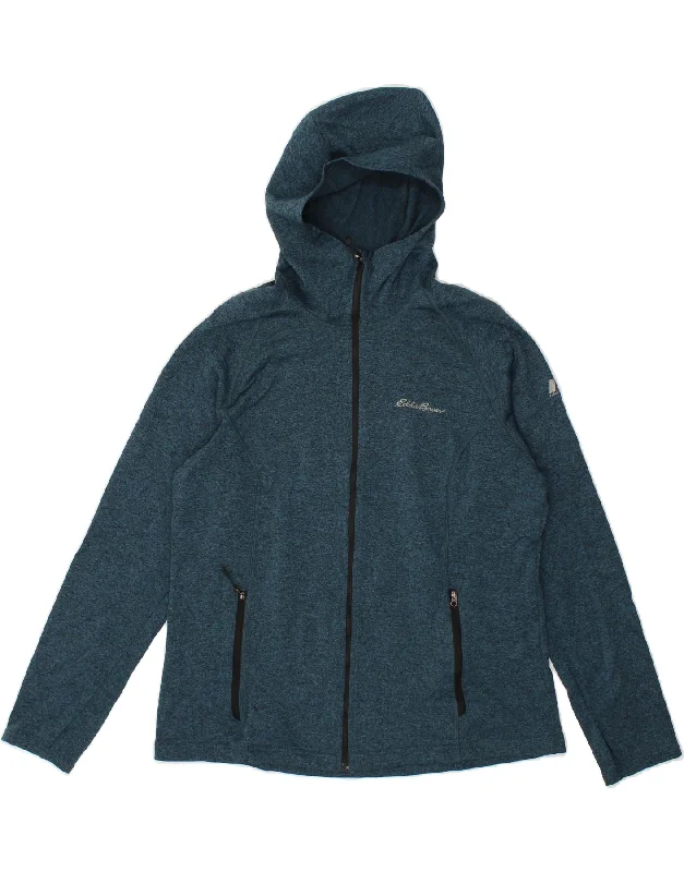 EDDIE BAUER Womens Zip Hoodie Sweater UK 18 XL Blue Polyester Nylon Fabric Polyester Fabric Spandex Fabric EDDIE BAUER Womens Zip Hoodie Sweater UK 18 XL Blue Polyester Nylon Fabric Polyester Fabric Spandex Fabric