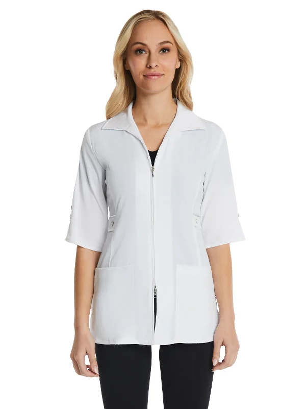 Women's Four-Pocket Maevn Smart Half Sleeve Contrast Trim Jacket Tiered Jacket Buttoned Jacket Zippered Jacket Women's Four-Pocket Maevn Smart Half Sleeve Contrast Trim Jacket Tiered Jacket Buttoned Jacket Zippered Jacket