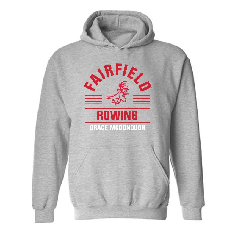 Fairfield - NCAA Women's Rowing : Grace McDonough - Classic Fashion Shersey Hooded Sweatshirt Hoodie with Toggle Buttons Decorative Unique Fairfield - NCAA Women's Rowing : Grace McDonough - Classic Fashion Shersey Hooded Sweatshirt Hoodie with Toggle Buttons Decorative Unique