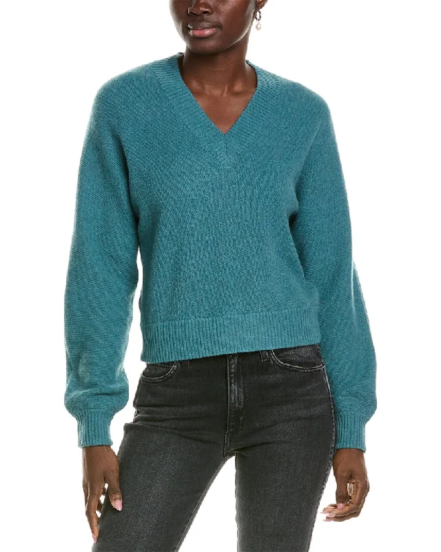 27 Miles Malibu womens V-Neck Cashmere Sweater, xs, Green Collared Crew Neck Turtle Neck 27 Miles Malibu womens V-Neck Cashmere Sweater, xs, Green Collared Crew Neck Turtle Neck