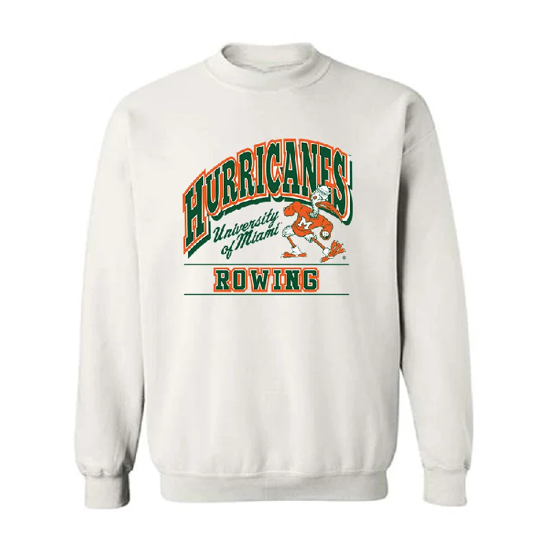 Miami - NCAA Women's Rowing : Peyton Hulsewe - Classic Shersey Crewneck Sweatshirt Hoodie with Hem Lace Feminine Delicate Miami - NCAA Women's Rowing : Peyton Hulsewe - Classic Shersey Crewneck Sweatshirt Hoodie with Hem Lace Feminine Delicate