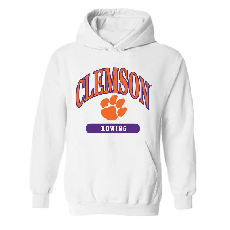 Clemson - NCAA Women's Rowing : Lira Bonitatibus - Classic Shersey Hooded Sweatshirt Hoodie with Cropped Fit Short Trendy Clemson - NCAA Women's Rowing : Lira Bonitatibus - Classic Shersey Hooded Sweatshirt Hoodie with Cropped Fit Short Trendy