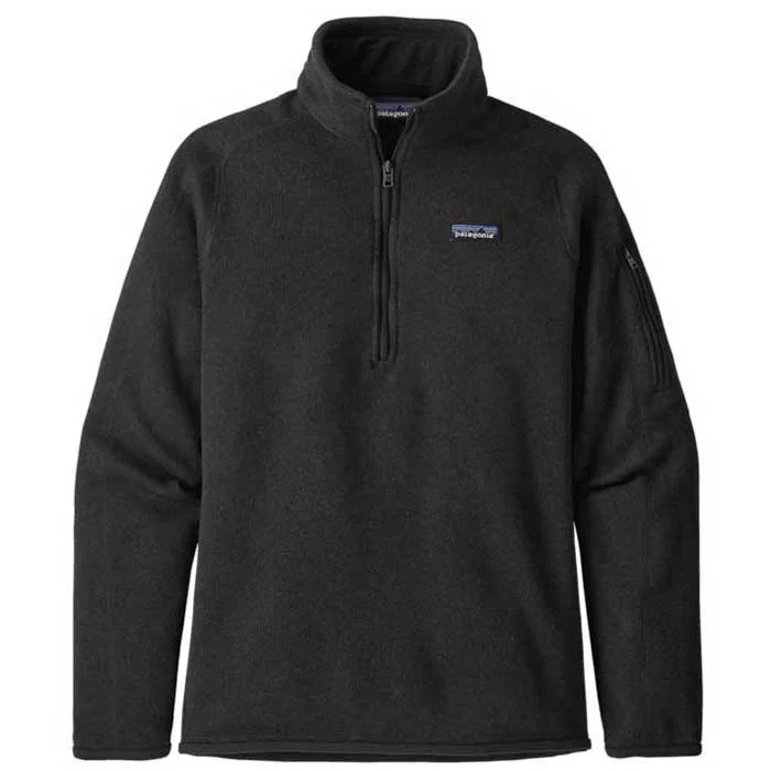 Patagonia Women's Black Better Sweater Quarter Zip 2.0 Mesh Fabric Canvas Fabric Denim Fabric Patagonia Women's Black Better Sweater Quarter Zip 2.0 Mesh Fabric Canvas Fabric Denim Fabric