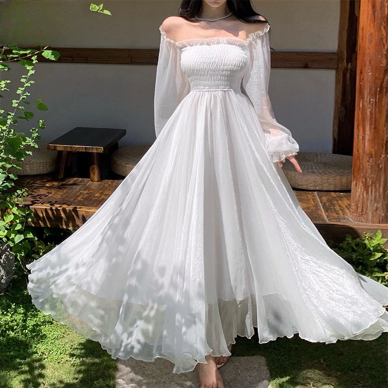 Wjczt Dresses Women Clothing Long Gown Spring Vocation Tender Korean Style Banquet Elegant Casual Slouchy Fashion Streetwear Chic New Tunics Trendy modern Wjczt Dresses Women Clothing Long Gown Spring Vocation Tender Korean Style Banquet Elegant Casual Slouchy Fashion Streetwear Chic New Tunics Trendy modern