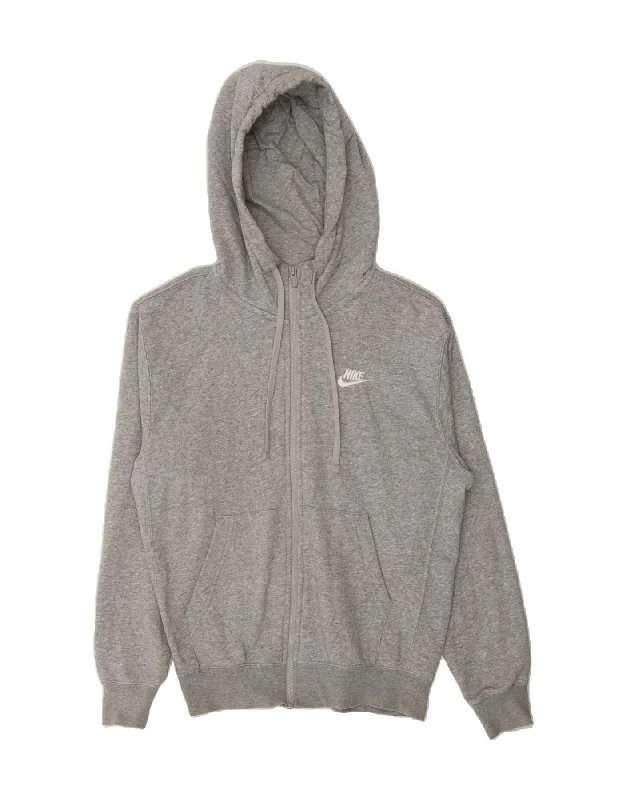 NIKE Womens Oversized Zip Hoodie Sweater UK 6 XS Grey Cotton Hooded Sweater Collared Sweater Shawl Collar NIKE Womens Oversized Zip Hoodie Sweater UK 6 XS Grey Cotton Hooded Sweater Collared Sweater Shawl Collar