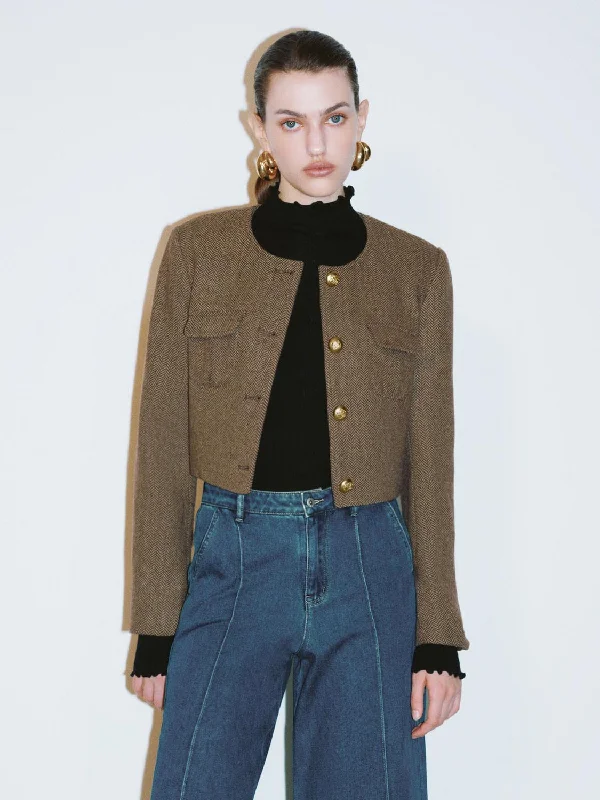 Cropped Button Up Jackets Denim Jacket Leather Jacket Suede Jacket