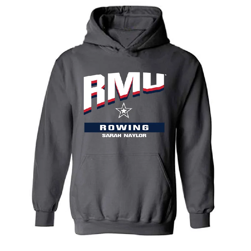 Robert Morris - NCAA Women's Rowing : Sarah Naylor - Classic Fashion Shersey Hooded Sweatshirt Hoodie with Tied Waist Feminine Flattering Robert Morris - NCAA Women's Rowing : Sarah Naylor - Classic Fashion Shersey Hooded Sweatshirt Hoodie with Tied Waist Feminine Flattering