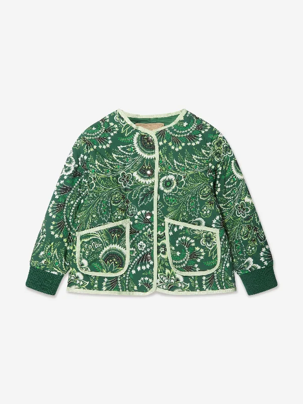 Etro Girls Floral Paisley Jacket in Green Embroidered Jacket Appliqued Jacket Beaded Jacket Etro Girls Floral Paisley Jacket in Green Embroidered Jacket Appliqued Jacket Beaded Jacket