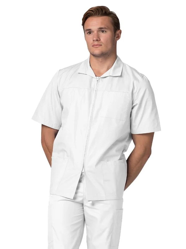 Men's Zippered Short Sleeve Scrub Jacket Ribbed Jacket Pleated Jacket Ruffled Jacket Men's Zippered Short Sleeve Scrub Jacket Ribbed Jacket Pleated Jacket Ruffled Jacket