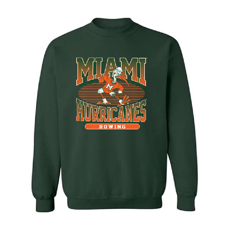 Miami - NCAA Women's Rowing : Holliday Prichard - Classic Shersey Crewneck Sweatshirt Hoodie with Back Slit Movement Comfort Miami - NCAA Women's Rowing : Holliday Prichard - Classic Shersey Crewneck Sweatshirt Hoodie with Back Slit Movement Comfort