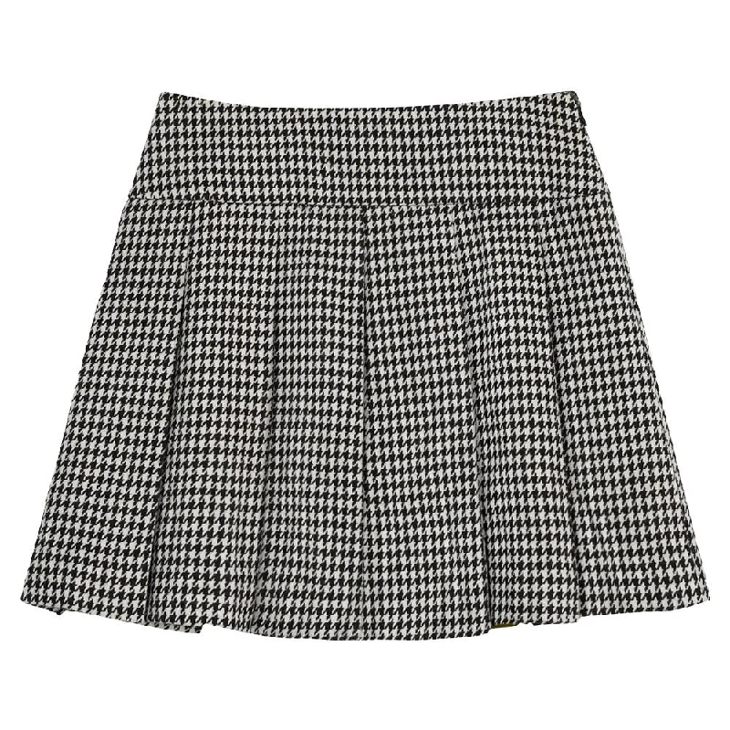Malbon Cambridge Golf Skirt White/Black Multi - FW24 Women leather skirt sleek
