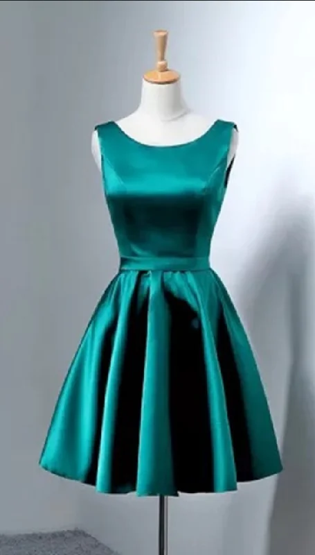 Custom Made Bateau Neckline Satin Short Evening Dress, Homecoming Dresses, Cocktail Dress, Graduation Dress c3290 Custom Made Bateau Neckline Satin Short Evening Dress, Homecoming Dresses, Cocktail Dress, Graduation Dress c3290