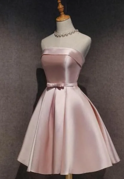 Pink Off Shoulder Short Homecoming Dresses  Y6712