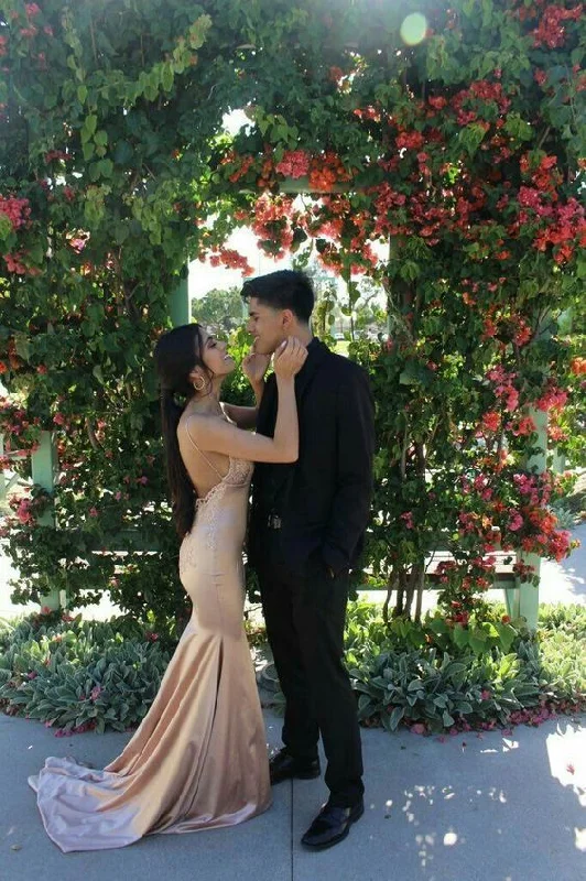 Mermiad Backless Long Prom Dresses   cg10549