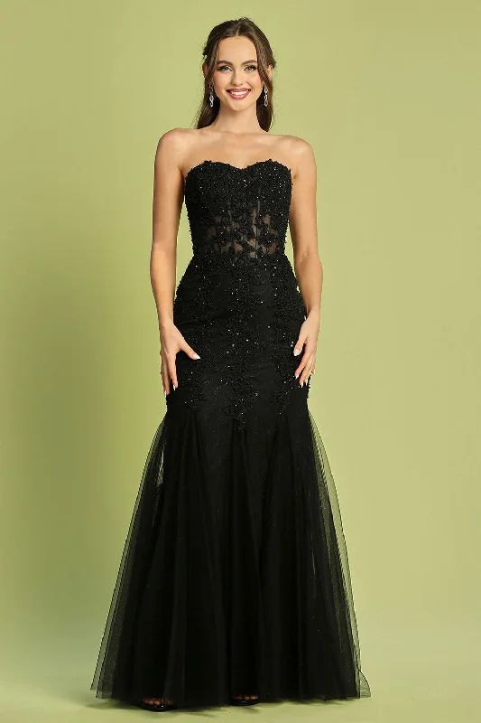 Adora 3108 Prom Long Mermaid Applique Formal Dress