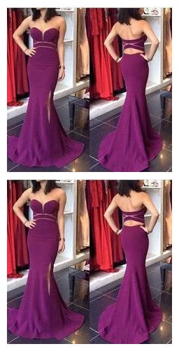 Sweetheart Mermaid Prom Dress, Formal Gown Cut Out Back    cg11150