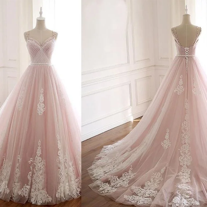 Pink Prom Dress,Tulle Prom Gown,Appliques Evening Dress,Spaghetti Straps Prom Gown cg10889 Pink Prom Dress,Tulle Prom Gown,Appliques Evening Dress,Spaghetti Straps Prom Gown cg10889