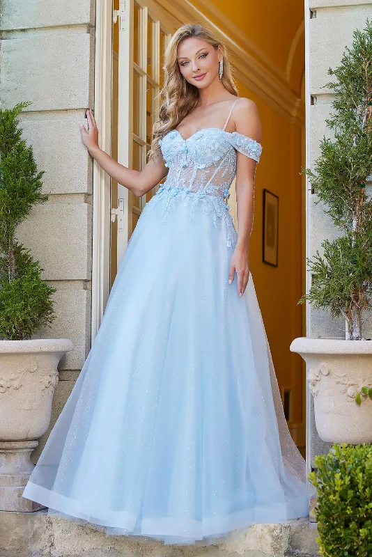 Adora 3109 Prom Long 3D Floral Applique Formal Dress