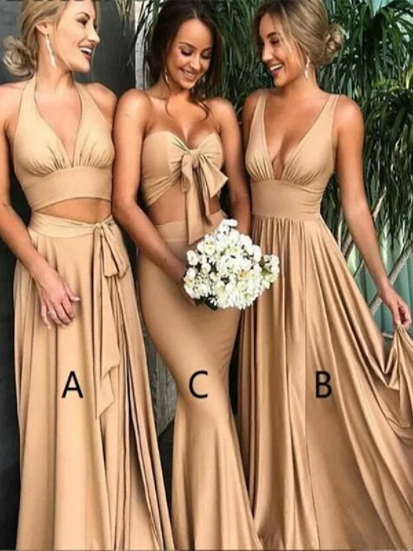 Custom Made Champagne V Neck/ 2 Pieces/ Mermaid Bridesmaid Dresses, Champagne Formal Dresses, Wedding Party Dresses/ Prom Dresses Tunics Versatile stylish Custom Made Champagne V Neck/ 2 Pieces/ Mermaid Bridesmaid Dresses, Champagne Formal Dresses, Wedding Party Dresses/ Prom Dresses Tunics Versatile stylish