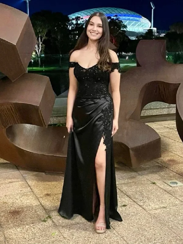 Off The Shoulder Black Lace Mermaid Long Prom Dresses with Leg Slit, ff Shoulder Mermaid Black Lace Long Formal Evening Dresses Tunics Favorite customer Off The Shoulder Black Lace Mermaid Long Prom Dresses with Leg Slit, ff Shoulder Mermaid Black Lace Long Formal Evening Dresses Tunics Favorite customer