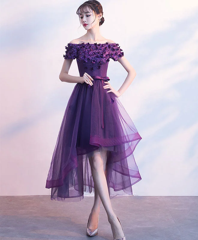 Purpler Tulle Lace Short Prom Dress, Purple Evening Dress Tunics Running lightweight Purpler Tulle Lace Short Prom Dress, Purple Evening Dress Tunics Running lightweight