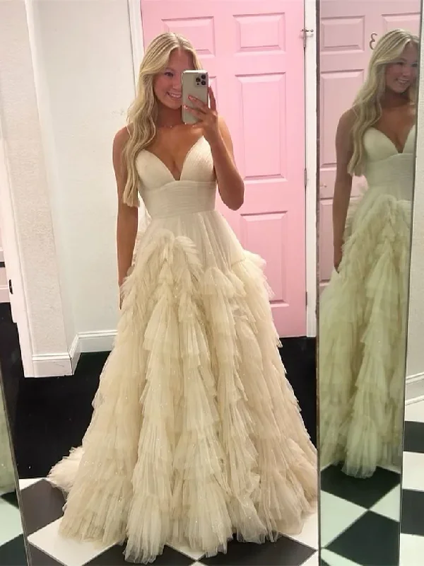 V Neck Champagne Tulle High Low Prom Dresses, V Neck Champagne Tulle High Low Formal Evening Dresses Tunics Favorite customer V Neck Champagne Tulle High Low Prom Dresses, V Neck Champagne Tulle High Low Formal Evening Dresses Tunics Favorite customer