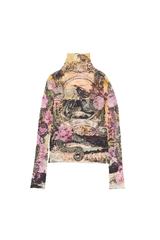 Acne Studios Printed Seamless T-shirt (Pink Multicolor) Cotton Fabric Linen Fabric Terry Fabric Acne Studios Printed Seamless T-shirt (Pink Multicolor) Cotton Fabric Linen Fabric Terry Fabric