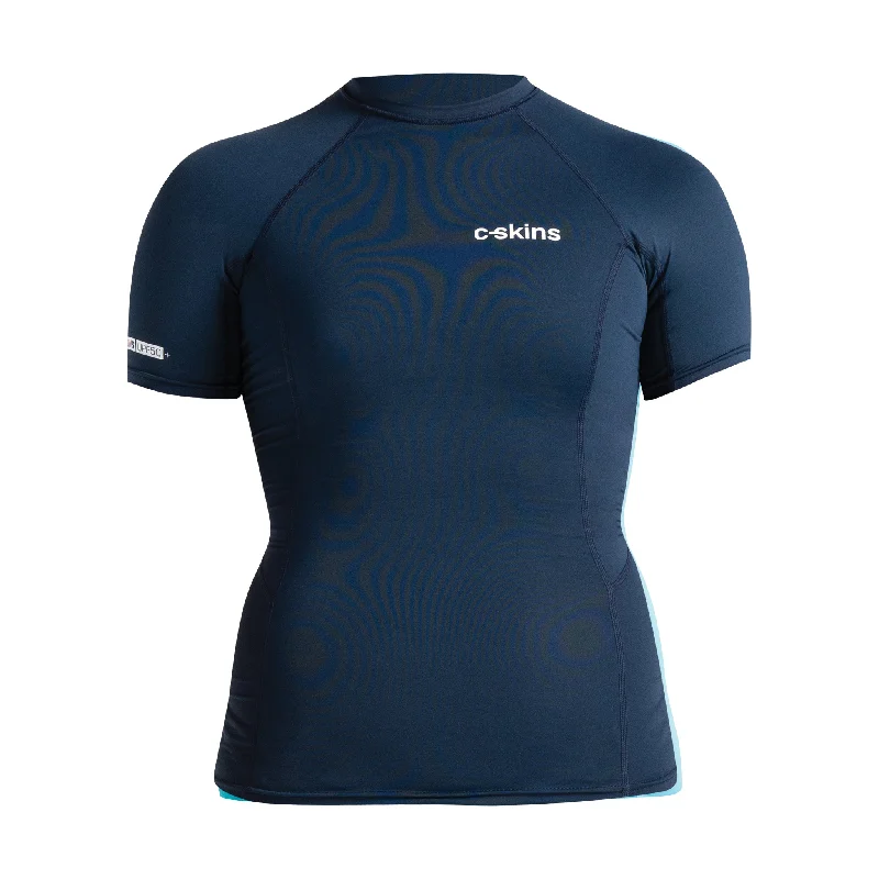 C-Skins Womens Rash Vest - SS UV Skins Basic T-shirt Spandex Blend Rayon Blend Denim Blend C-Skins Womens Rash Vest - SS UV Skins Basic T-shirt Spandex Blend Rayon Blend Denim Blend