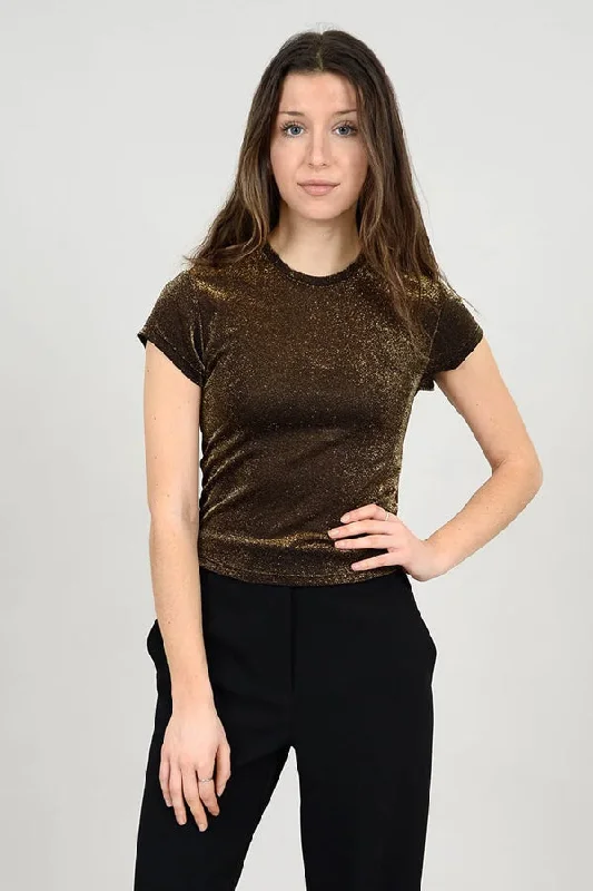RD Style Second Skin Rossie Tee Zippered Front Buttoned Front Snap Front