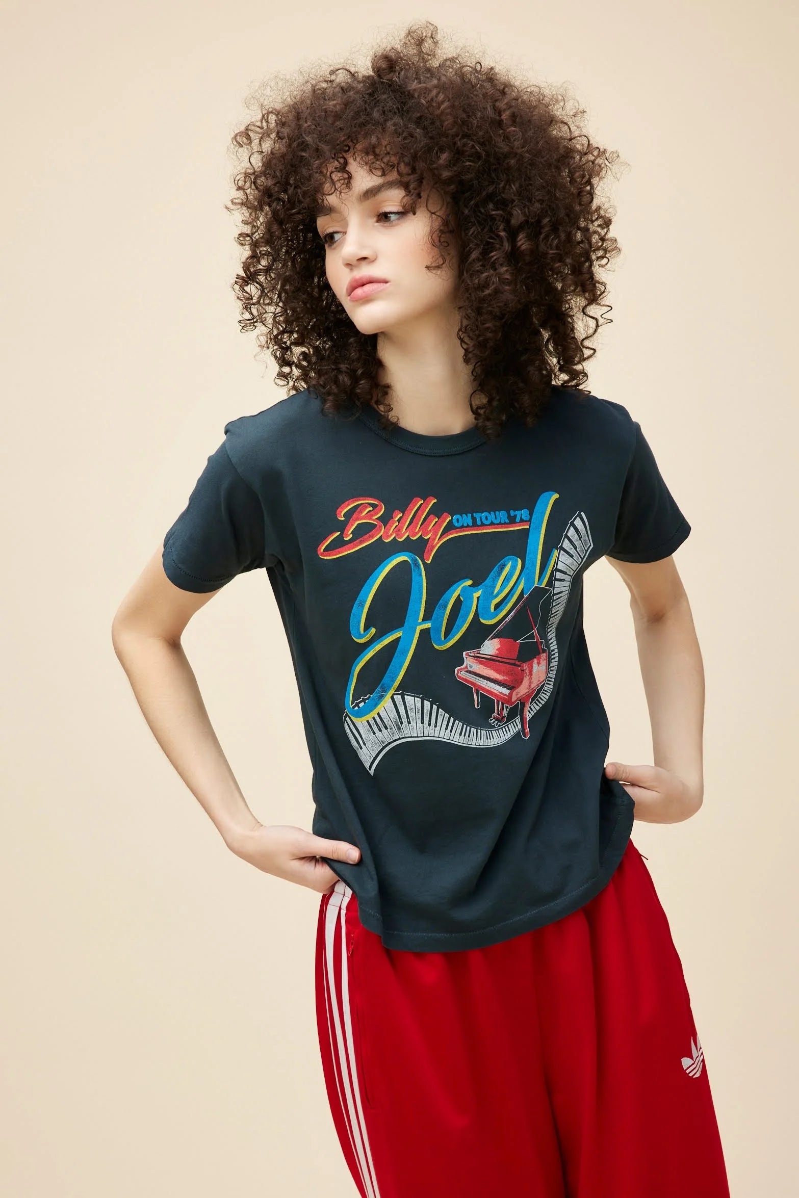 The Billy Joel On Tour Ringer Tee by Daydreamer Print Jacquard Patchwork