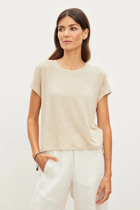 Velvet by Graham & Spencer Casey Crew Neck Linen Knit Tee | Ancient Collared Crew Neck Turtle Neck Velvet by Graham & Spencer Casey Crew Neck Linen Knit Tee | Ancient Collared Crew Neck Turtle Neck